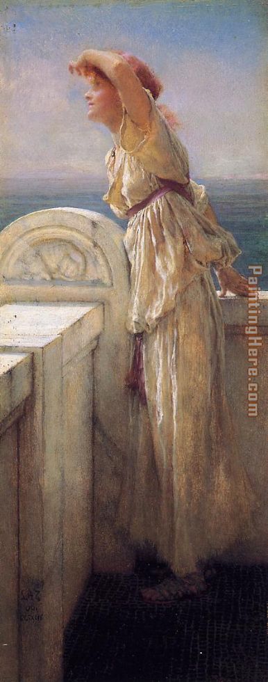 Hopeful 1909 painting - Sir Lawrence Alma-Tadema Hopeful 1909 art painting